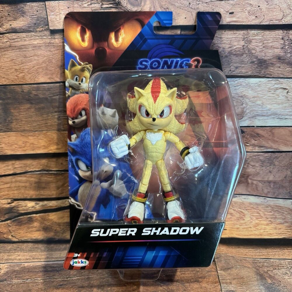 Sonic The Hedgehog 3 Movie Super Shadow 5" Action Figure Jakks Wave 3 Sealed